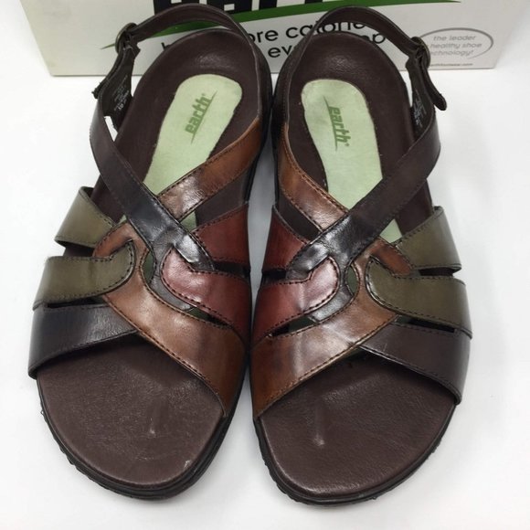 Womens Earth Jolie Sandal Bark Multi Color Leather - Picture 2 of 8